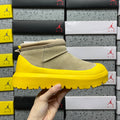 UGG Chunky-Sole Slip-On Ankle Boots in Beige & Yellow