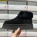 UGG Plush-Collar Platform Ankle Boots in Black – Style 2551