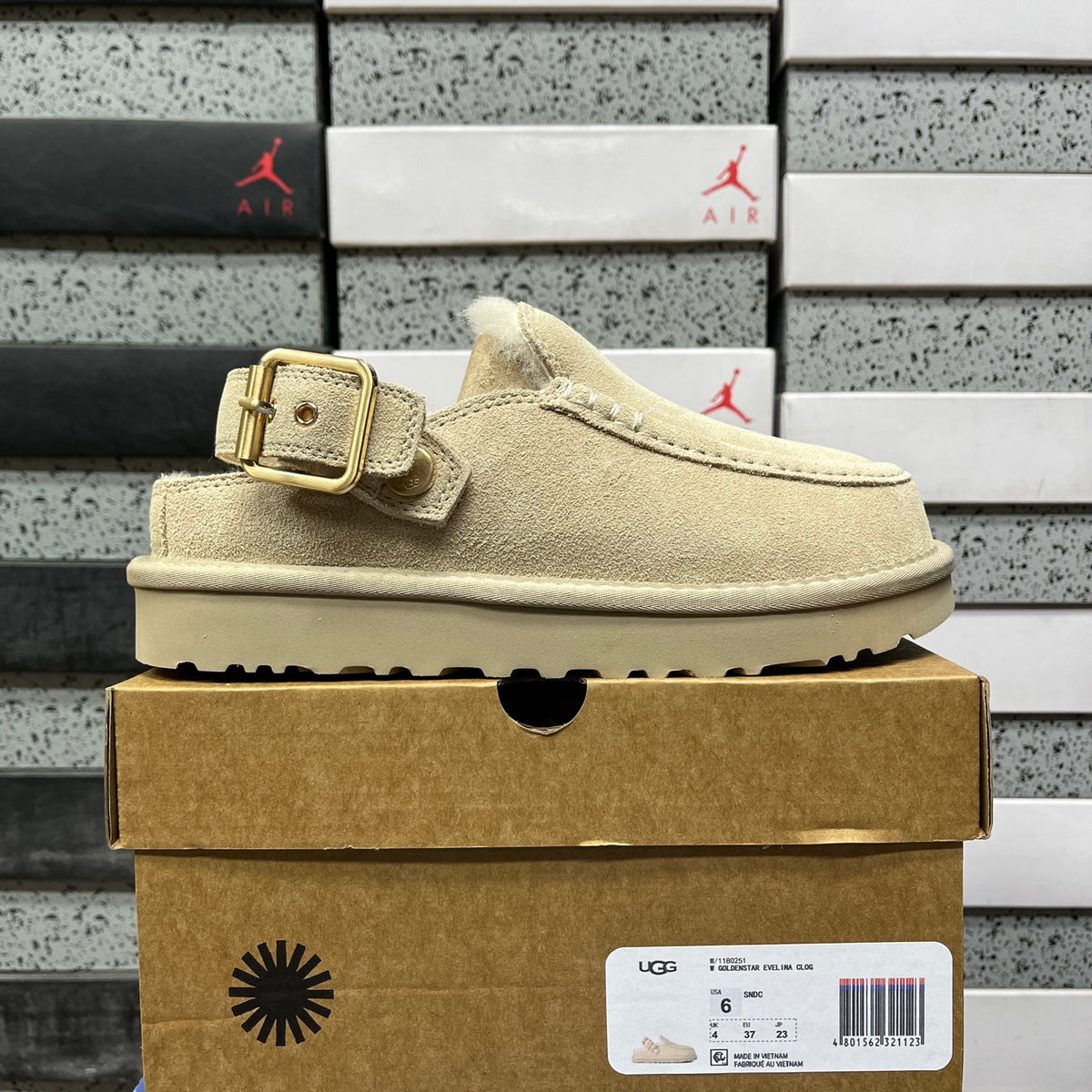 UGG Buckle-Strap Clogs in Mustard Seed