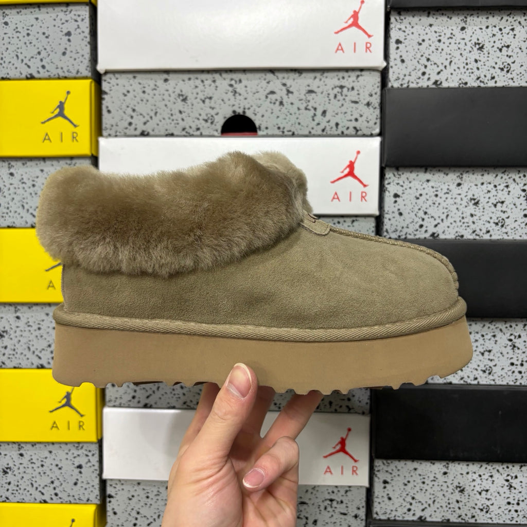 UGG Plush-Collar Slip-On Shoes in Antelope Brown – Style 4810-3