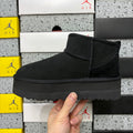 UGG Mini Platform Ankle Boots in Black – 3 cm