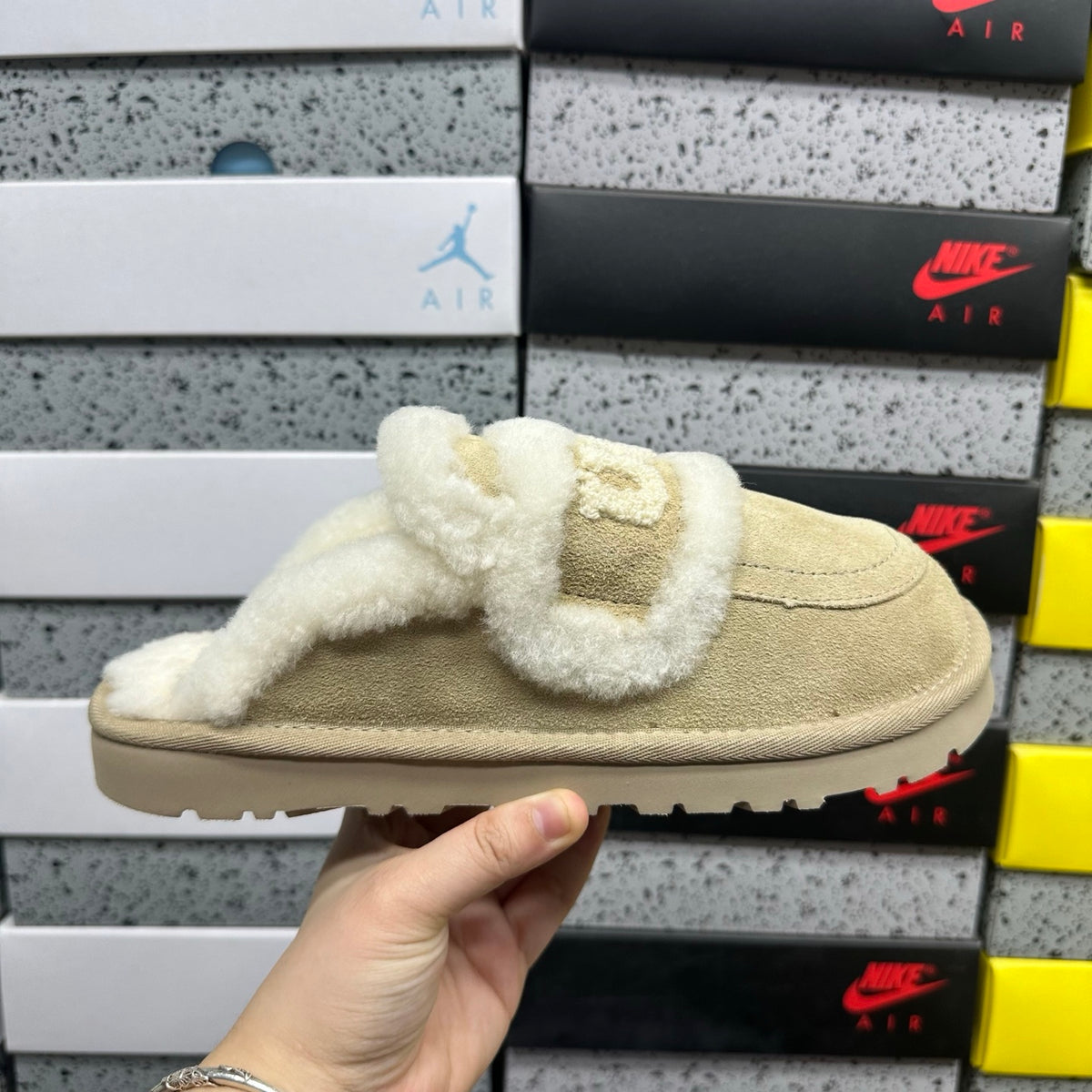 UGG Embroidered Mule Slippers in Sand – Style 5095