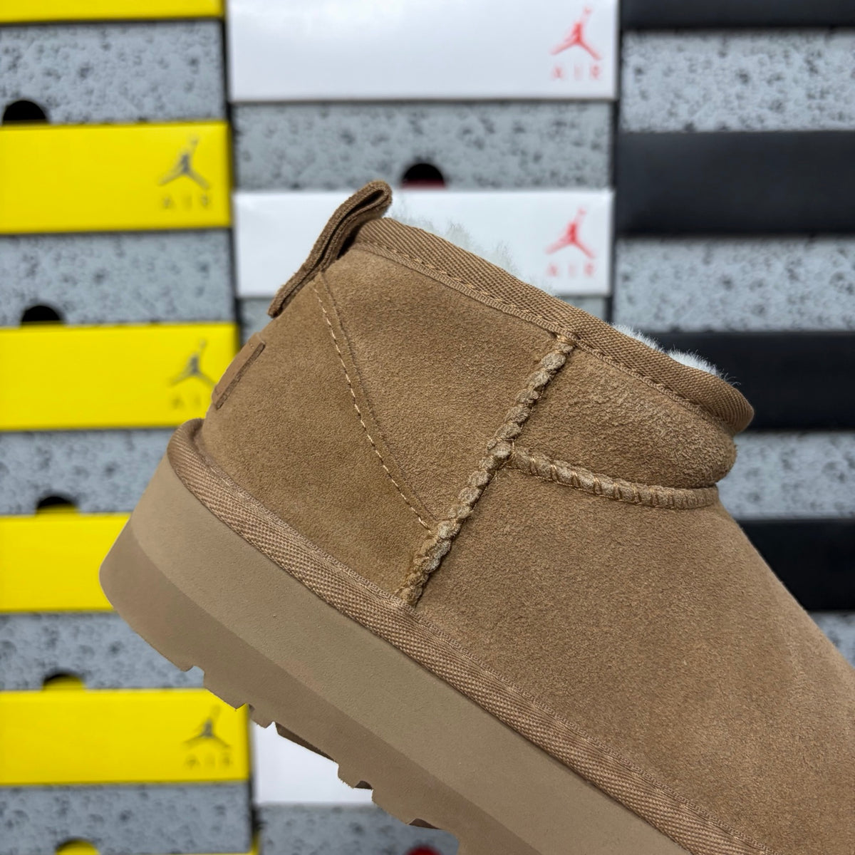 UGG Mini Platform Ankle Boots in Chestnut – 3 cm