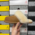 UGG Plush-Collar Mule Slippers in Chestnut – Style 2550