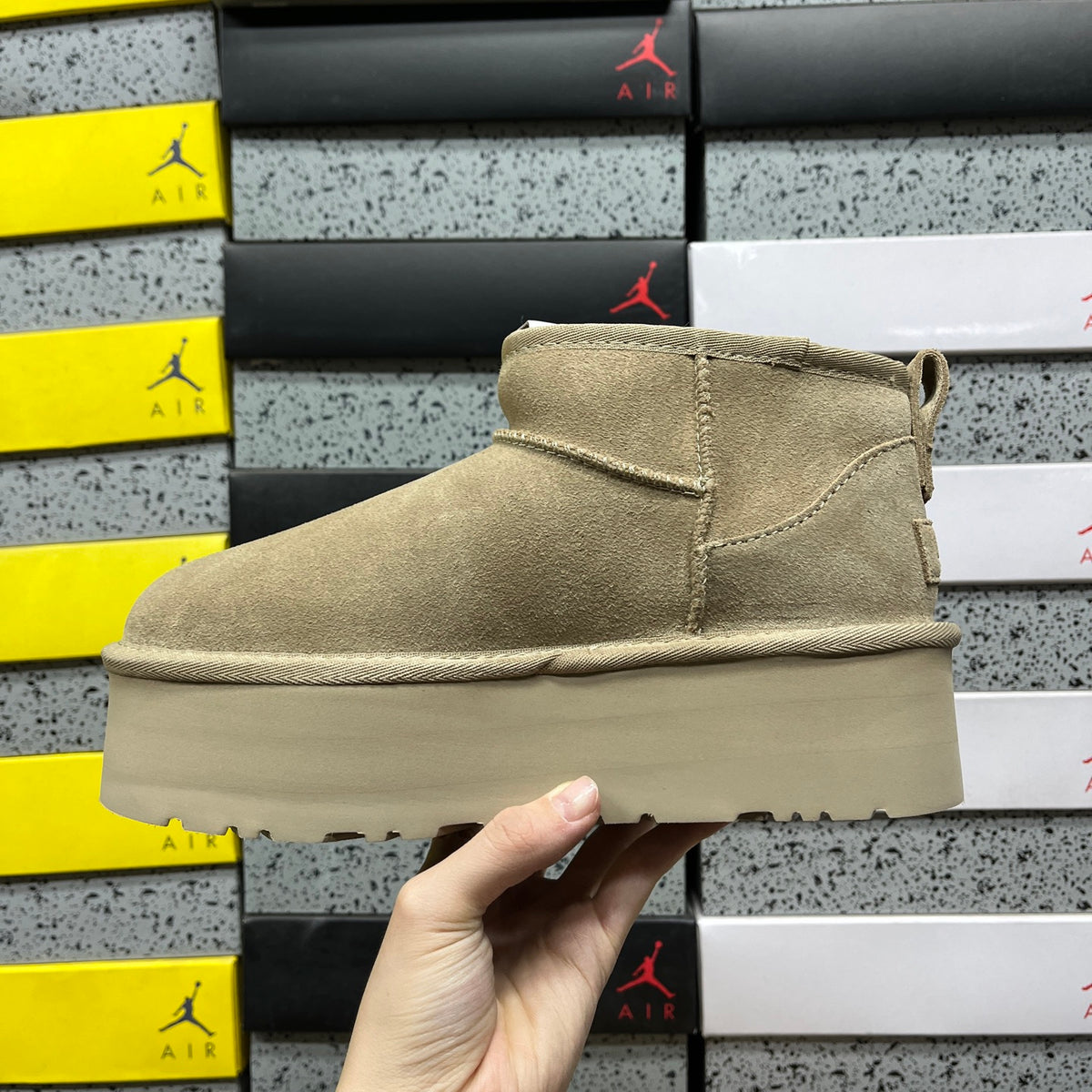 UGG Ultra Mini Platform Boots in Mustard Seed