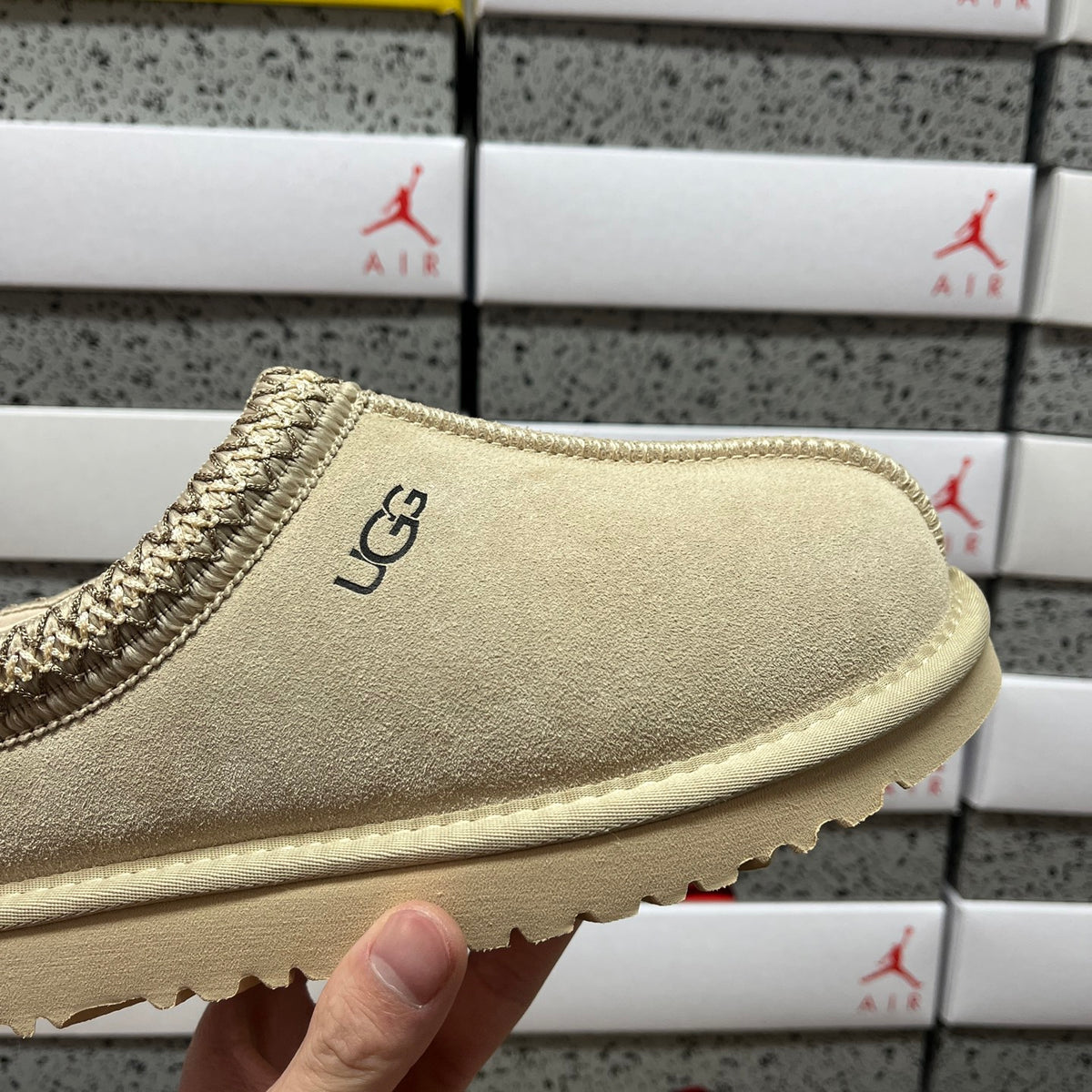 UGG Braided-Trim Slip-On Slippers in Mustard Seed – Style 5955