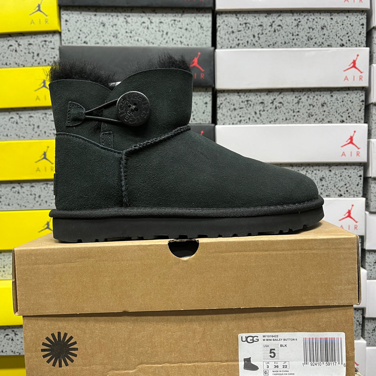UGG Mini Bailey Button II Boots in Black
