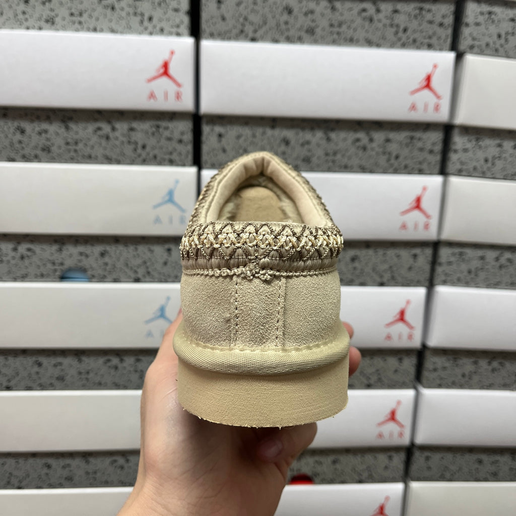 UGG Braided-Trim Slip-On Slippers in Mustard Seed – Style 5955