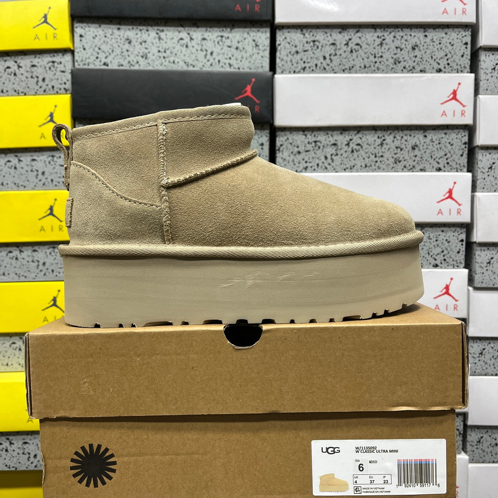 UGG Ultra Mini Platform Boots in Mustard Seed