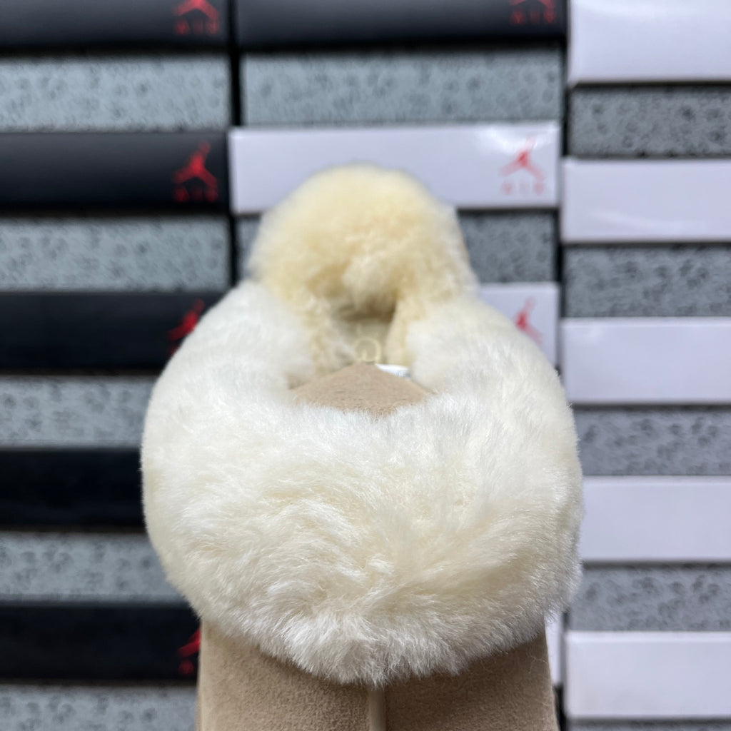 UGG Platform Slippers in Sand & Cream