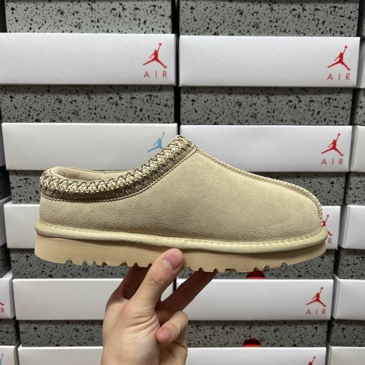 UGG Braided-Trim Slip-On Slippers in Mustard Seed – Style 5955