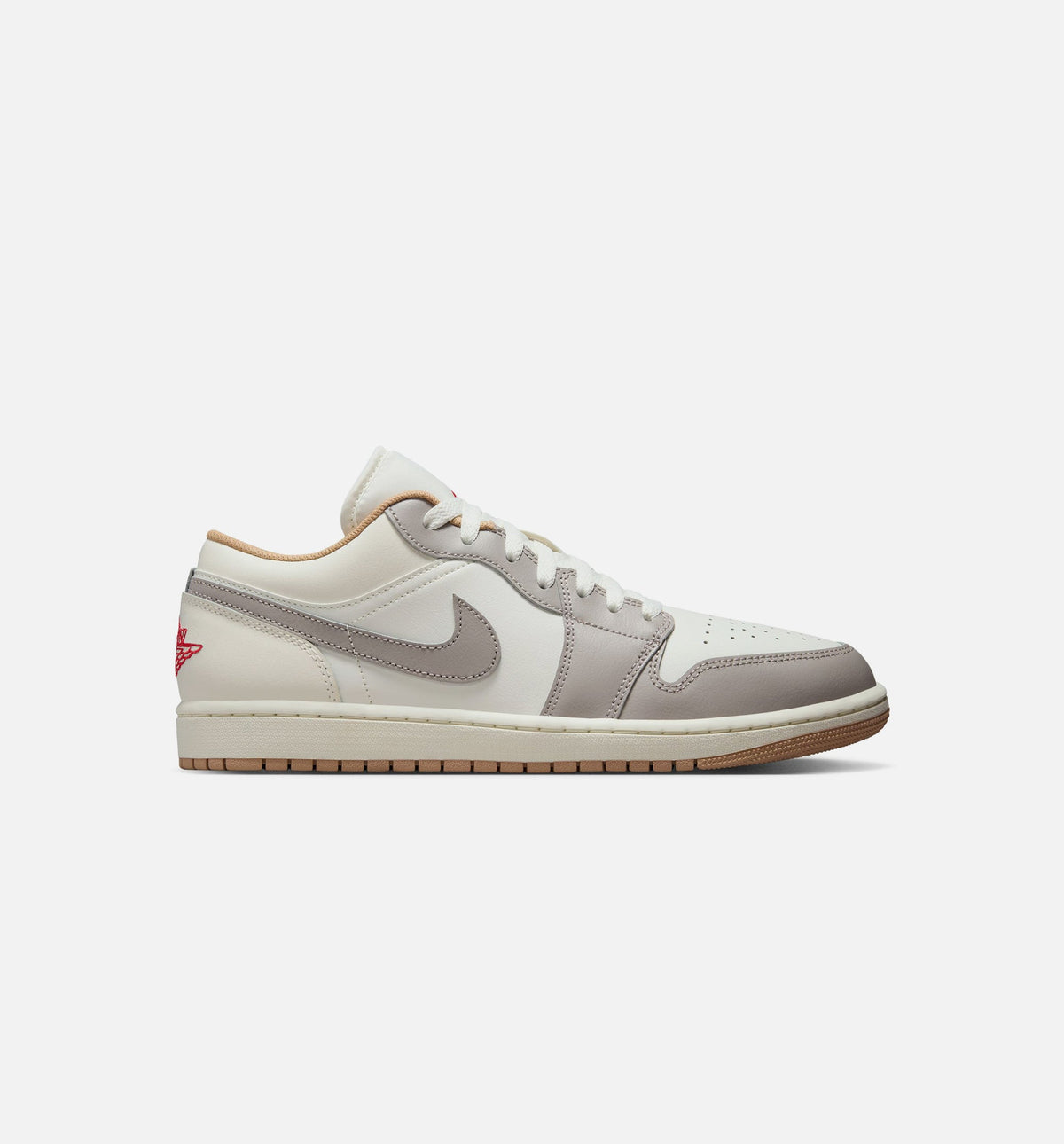Air Jordan 1 Low Men's Sneakers | Sail/Fire Red/College Grey/Hemp