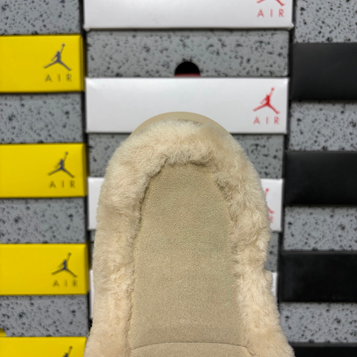UGG Plush-Trim Platform Ankle Boots in Sand – Style W1171532