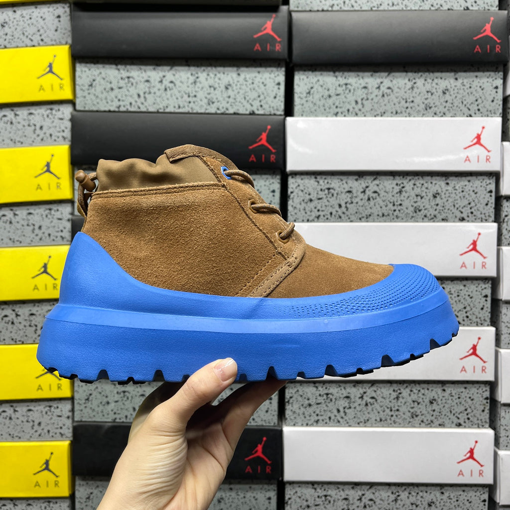 UGG Neumel Chunky-Sole Lace-Up Boots in Chestnut & Blue