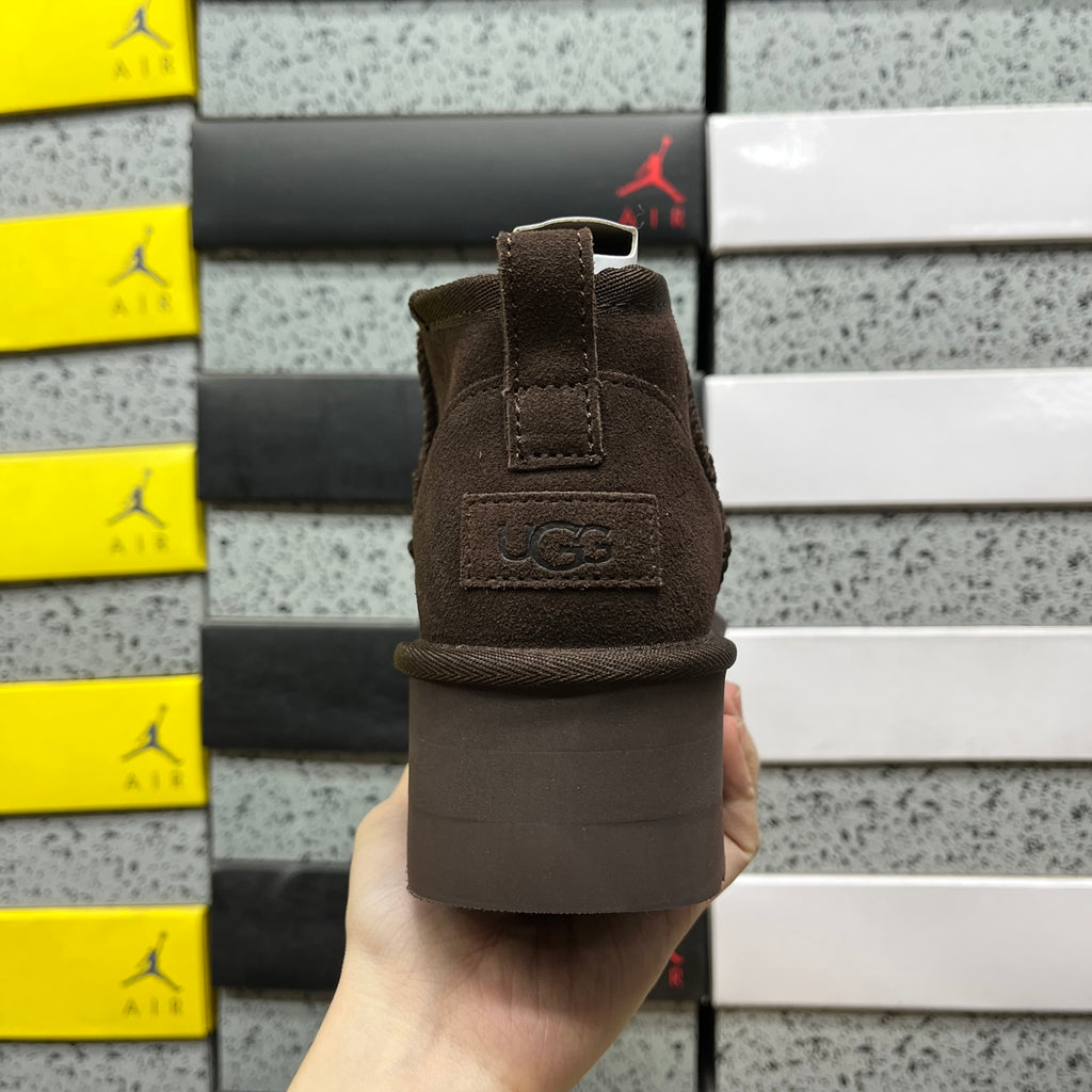 UGG Ultra Mini Platform Boots in Chocolate Brown