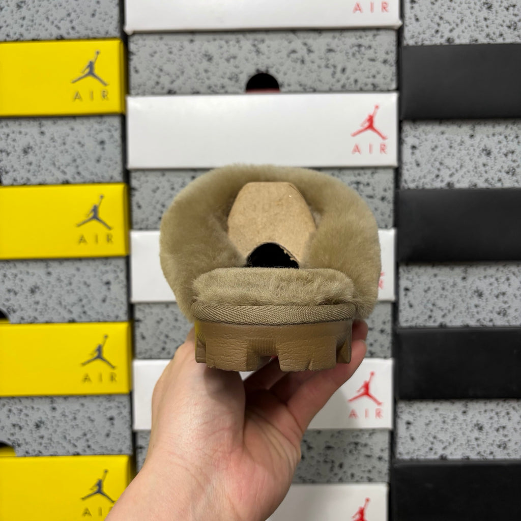 UGG Plush-Collar Mule Slippers in Antelope Brown – Style 5125