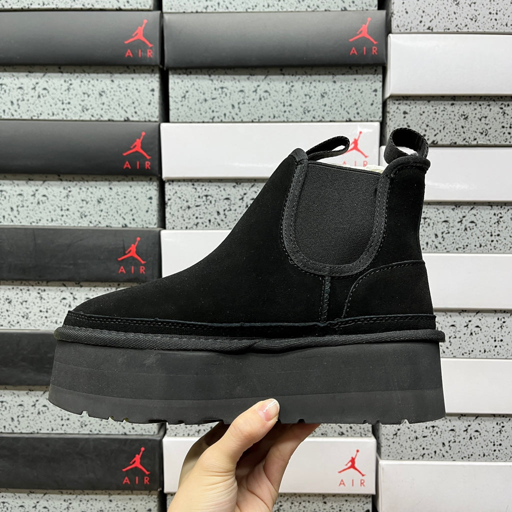 UGG Platform Chelsea Boots in Black