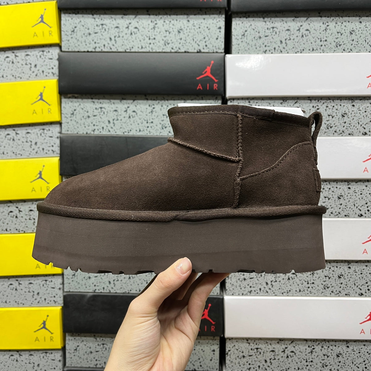 UGG Ultra Mini Platform Boots in Chocolate Brown