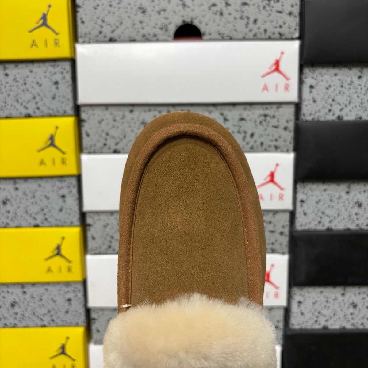 UGG Plush-Collar Slippers in Chestnut – Style W1171391