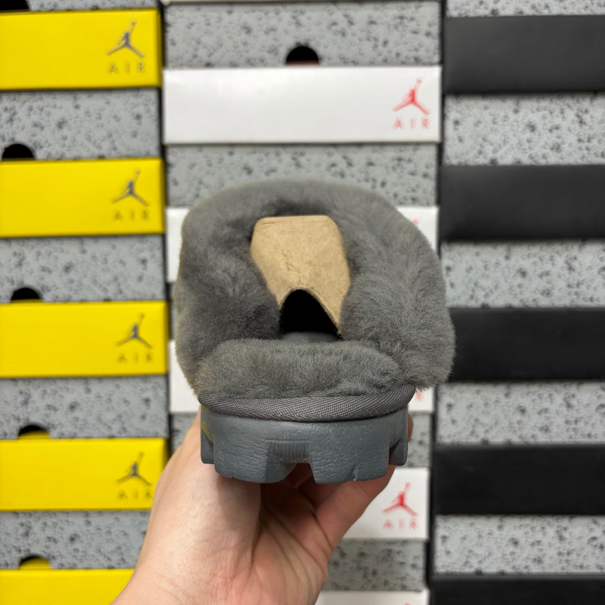 UGG Plush-Collar Mule Slippers in Grey – Style 5125