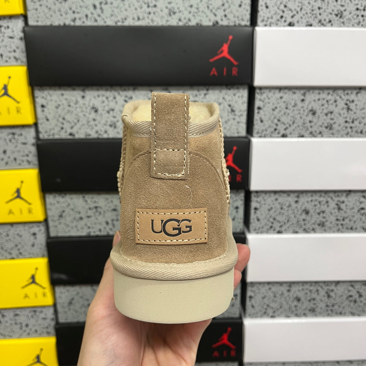 UGG Mini Ankle Boots in Sand – Style W1116109