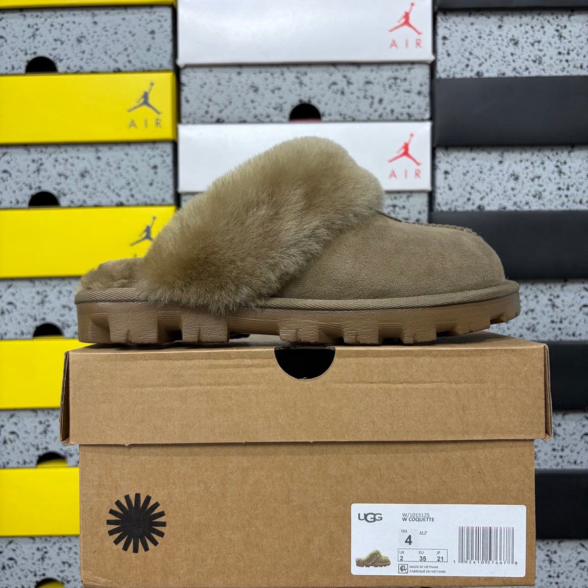 UGG Plush-Collar Mule Slippers in Antelope Brown – Style 5125