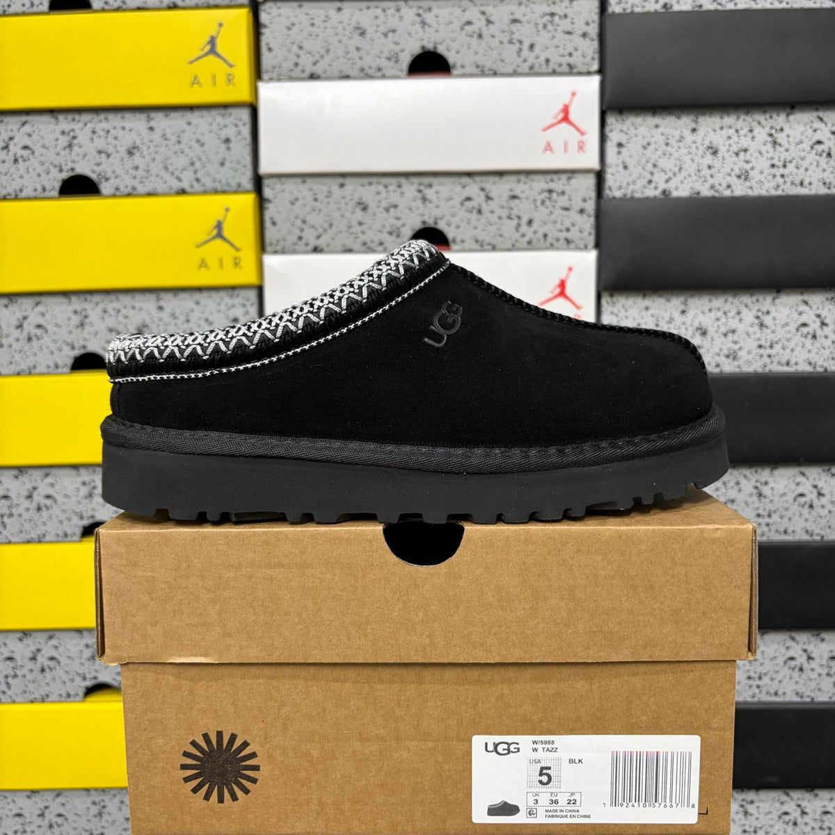 UGG Braided-Trim Slip-On Slippers in Black – Style 5955