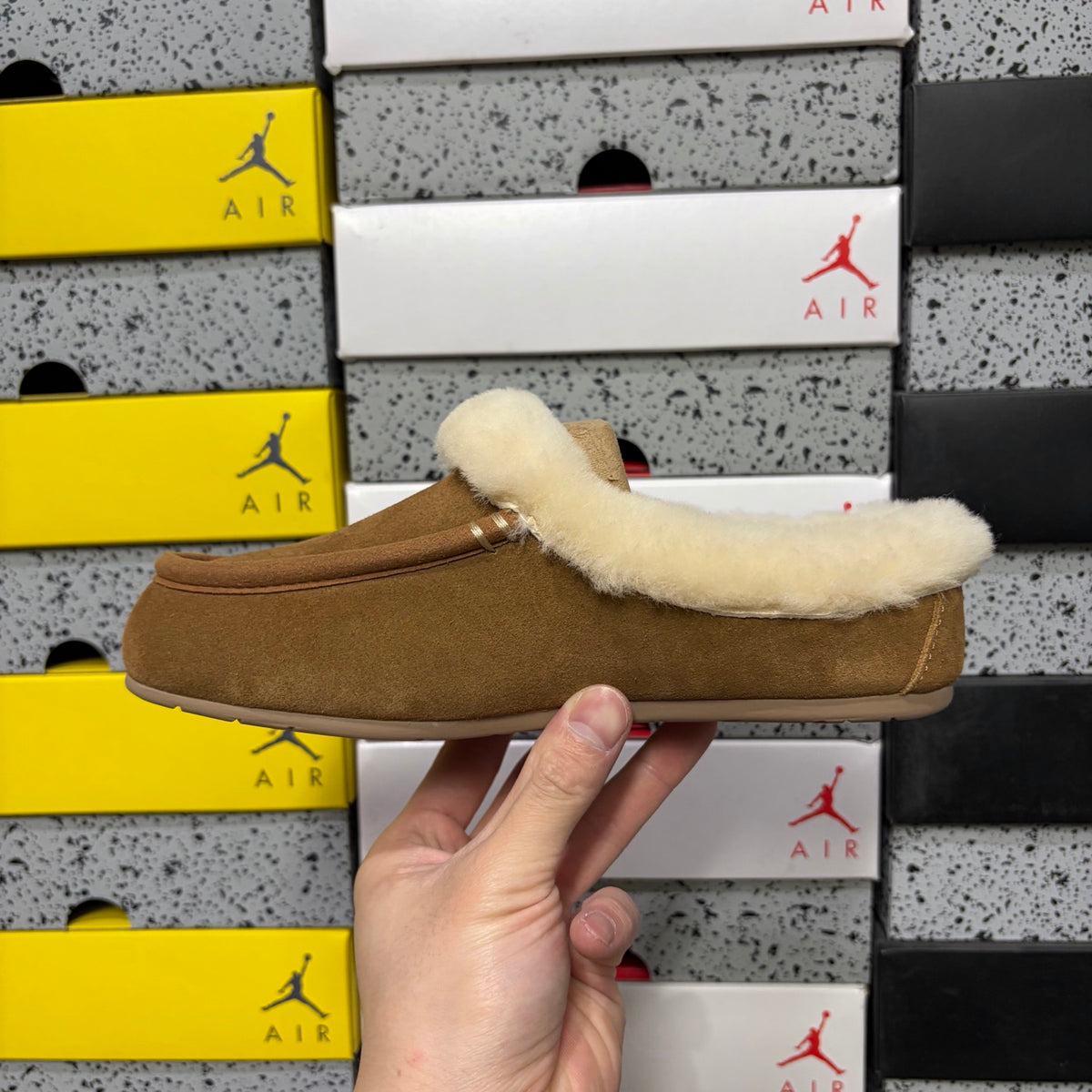 UGG Plush-Collar Slippers in Chestnut – Style W1171391