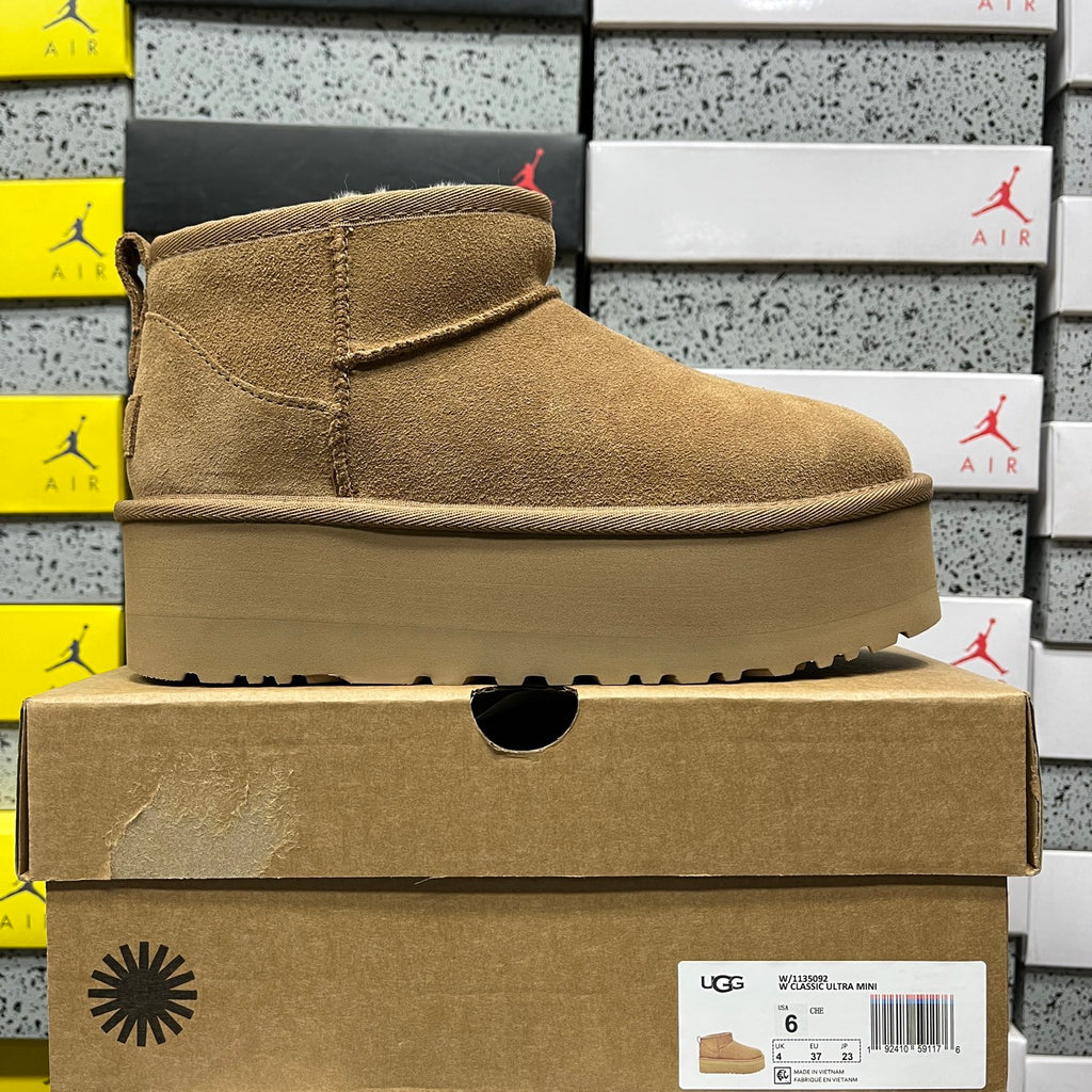 UGG Ultra Mini Platform Boots in Chestnut
