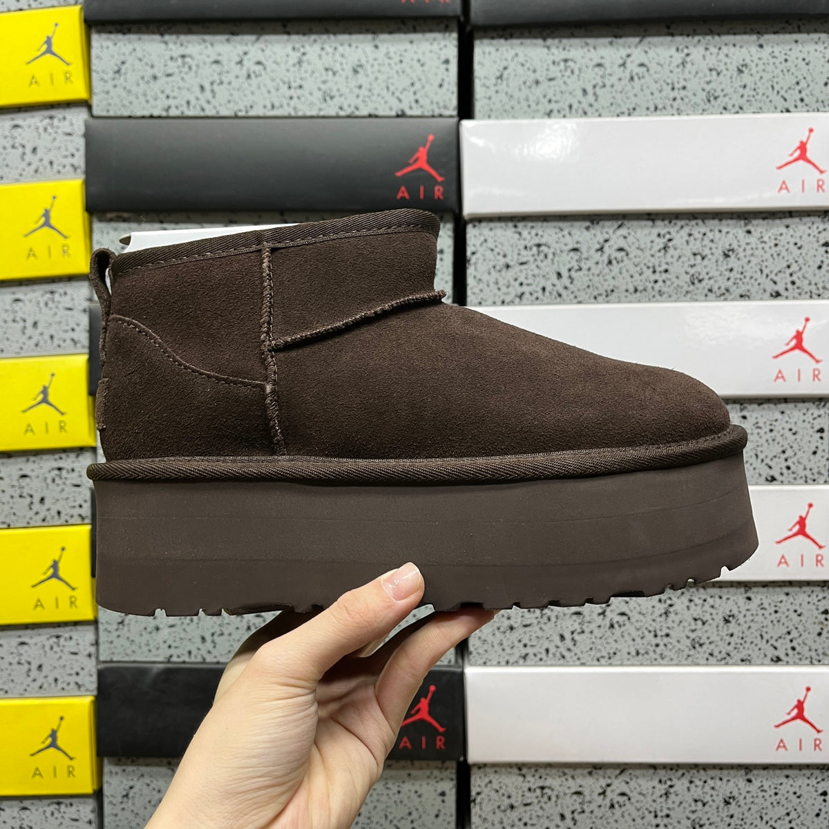 UGG Ultra Mini Platform Boots in Chocolate Brown