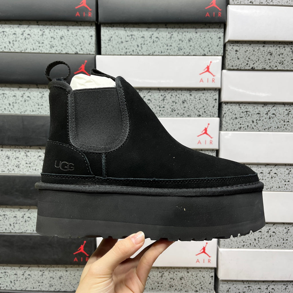 UGG Platform Chelsea Boots in Black