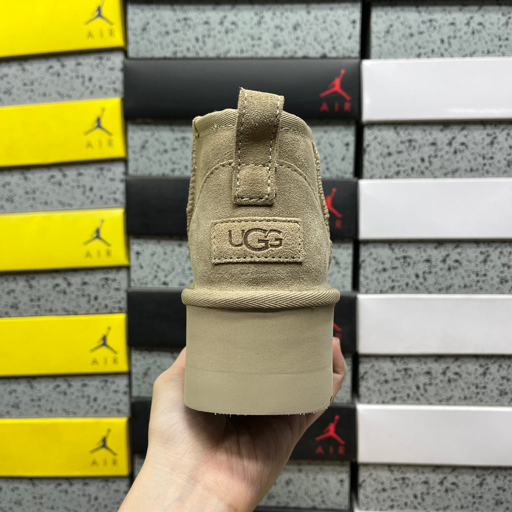 UGG Ultra Mini Platform Boots in Mustard Seed