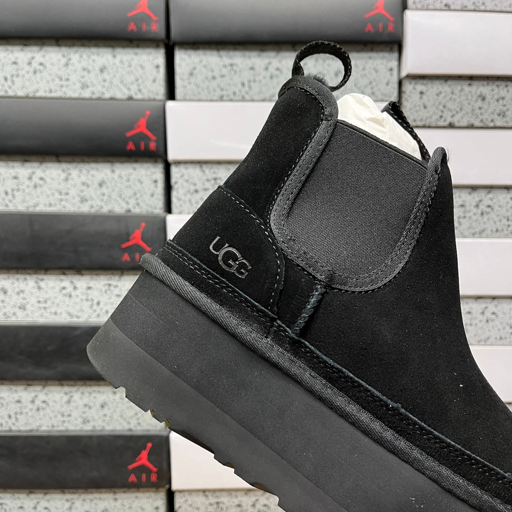 UGG Platform Chelsea Boots in Black