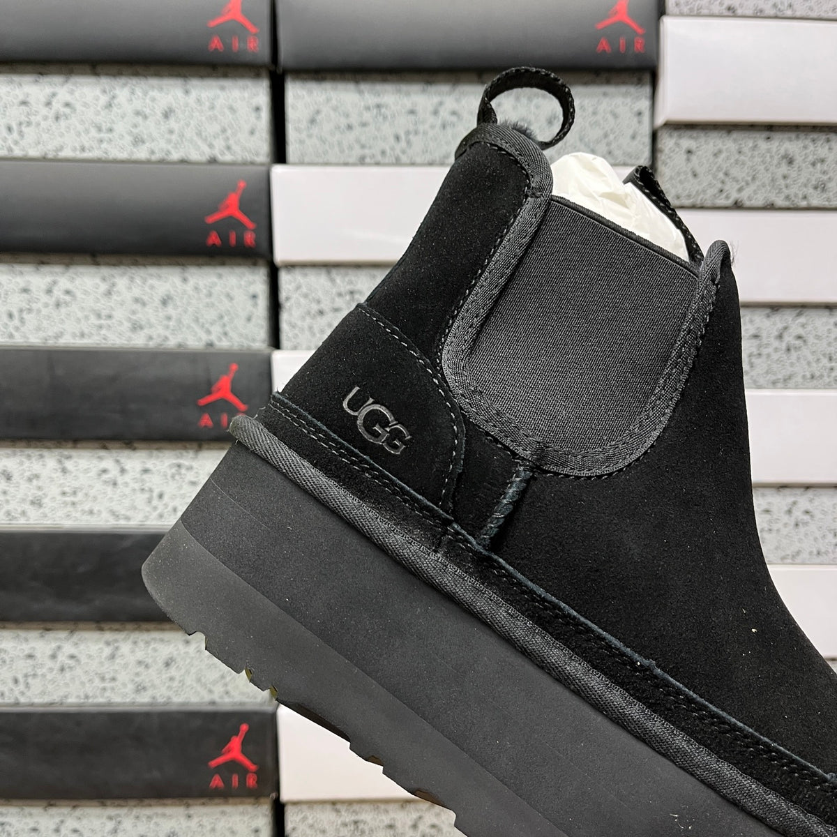UGG Platform Chelsea Boots in Black