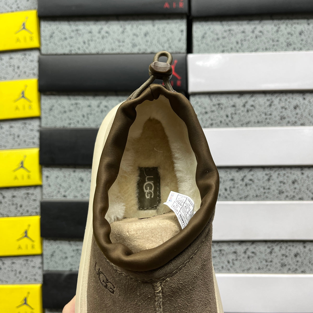 UGG Toggle Slip-On Shoes in Walnut Brown & Cream