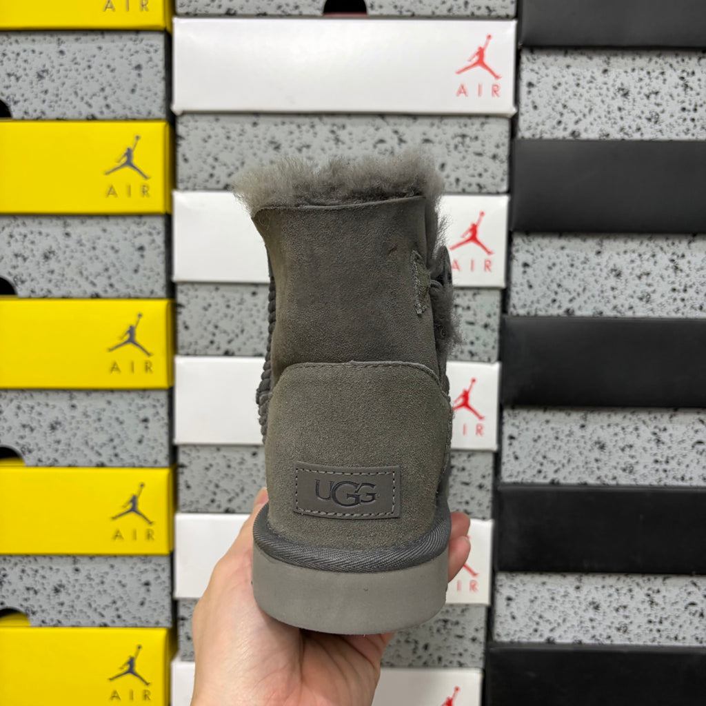 UGG Button-Detail Mid-Calf Boots in Grey