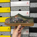 UGG Dragon & Tiger Embroidered Slip-On Shoes in Green – Style 2553