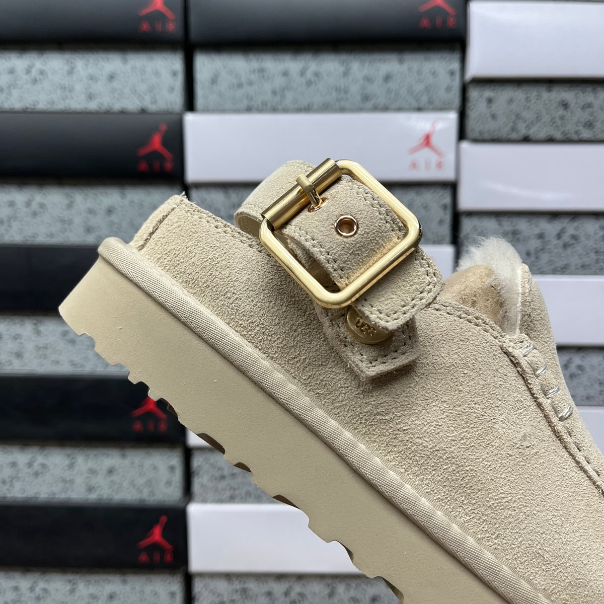 UGG Buckle-Strap Clogs in Mustard Seed