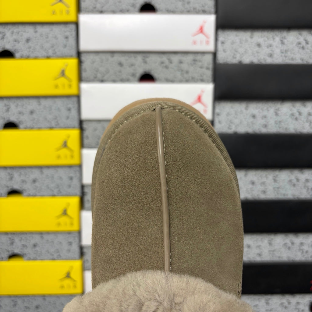 UGG Chestnut Platform Slippers with Plush Collar – 3 cm