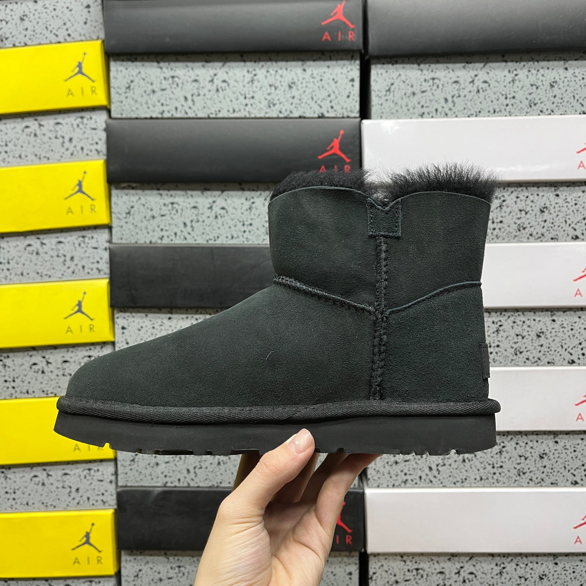 UGG Mini Bailey Button II Boots in Black