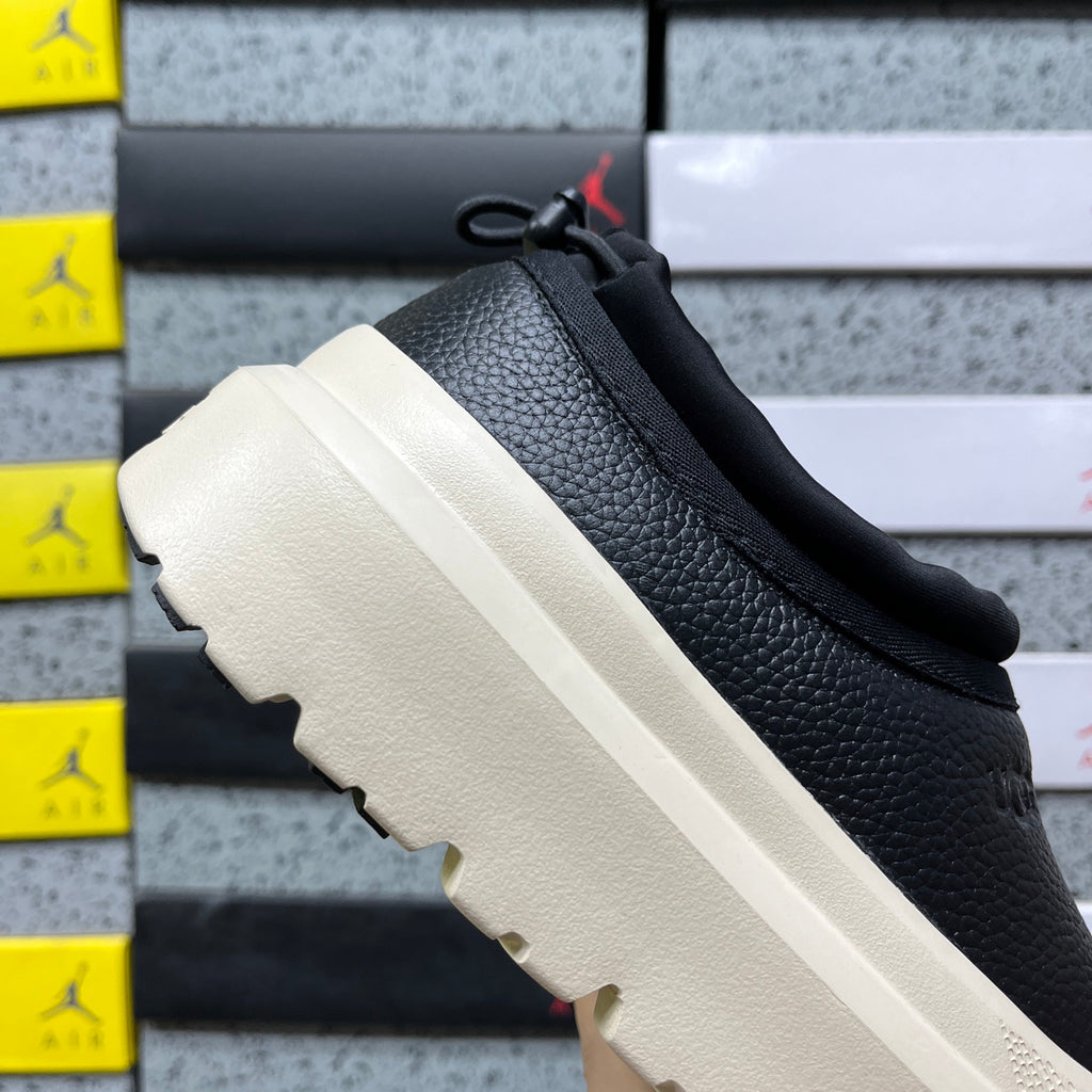 UGG Chunky-Sole Leather Slip-On Shoes in Black & Cream