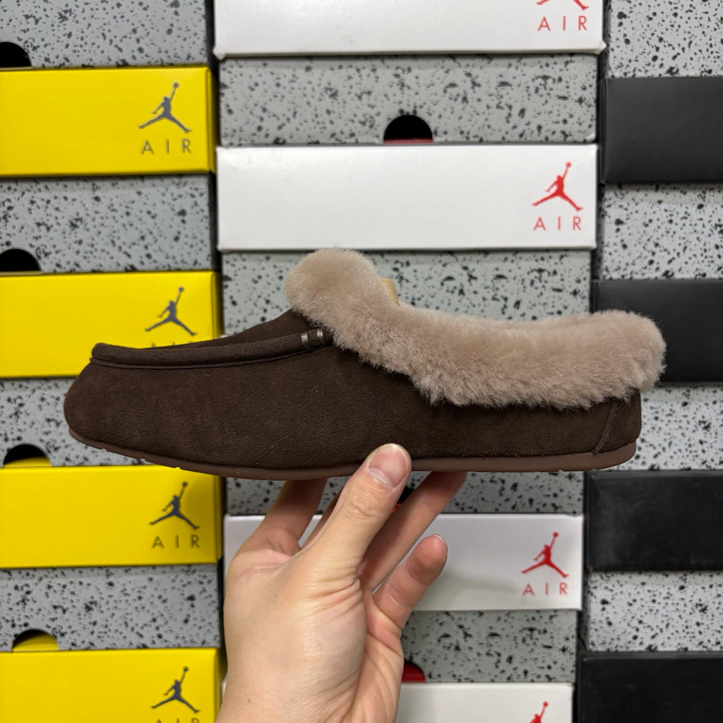 UGG Plush-Collar Slippers in Cocoa Brown – Style W1171391