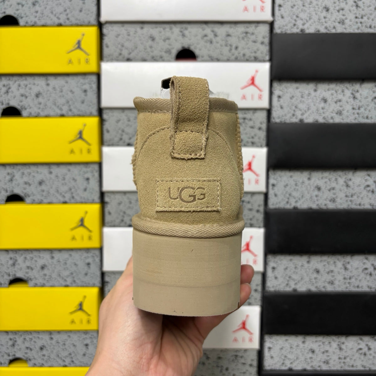 UGG Mini Platform Ankle Boots in Light Khaki – 5 cm
