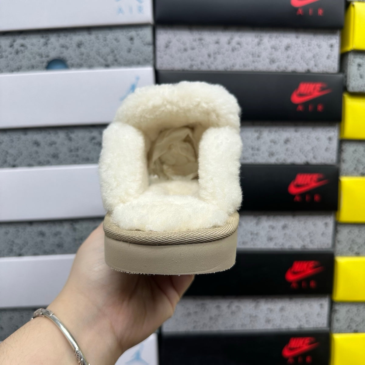 UGG Embroidered Mule Slippers in Sand – Style 5095