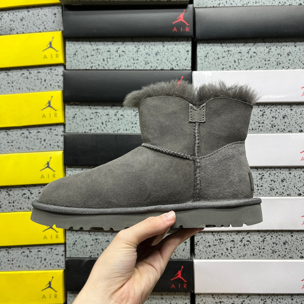 UGG Mini Bailey Button II Boots in Grey
