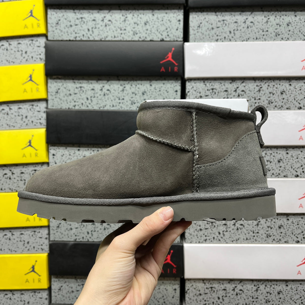UGG Classic Ultra Mini Boots in Grey