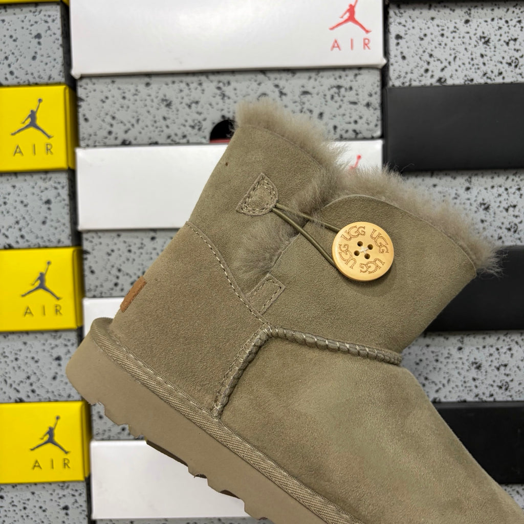 UGG Button-Detail Mid-Calf Boots in Antelope Brown