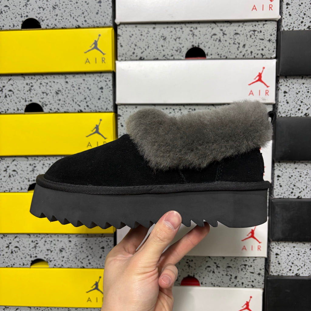 UGG Plush-Collar Platform Ankle Boots in Black – Style W1166773