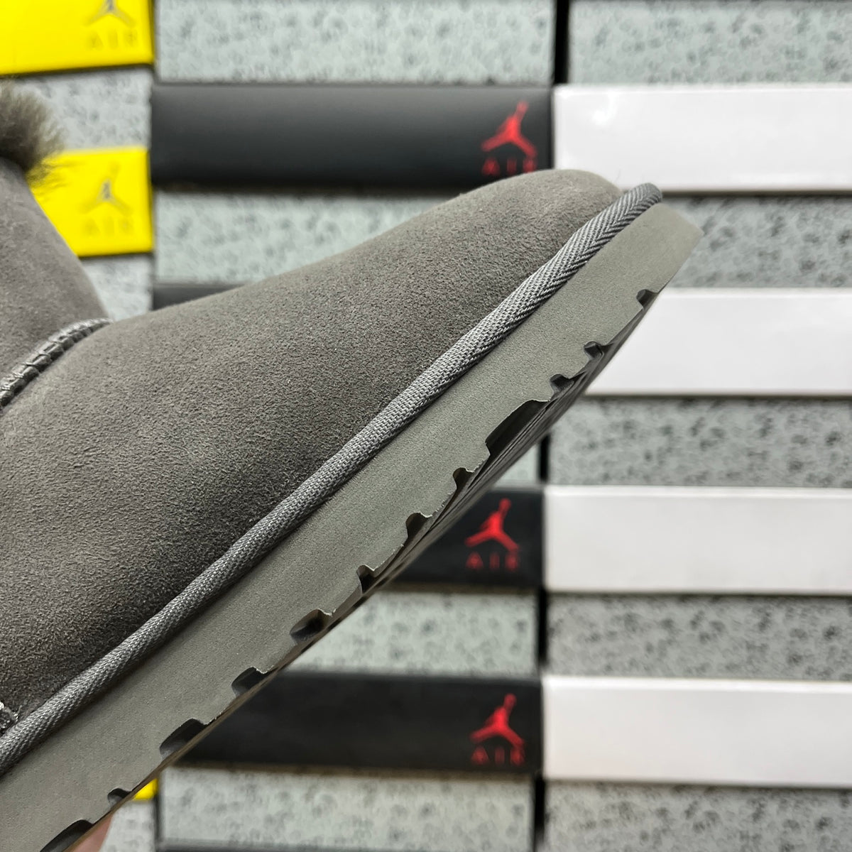 UGG Mini Bailey Button II Boots in Grey