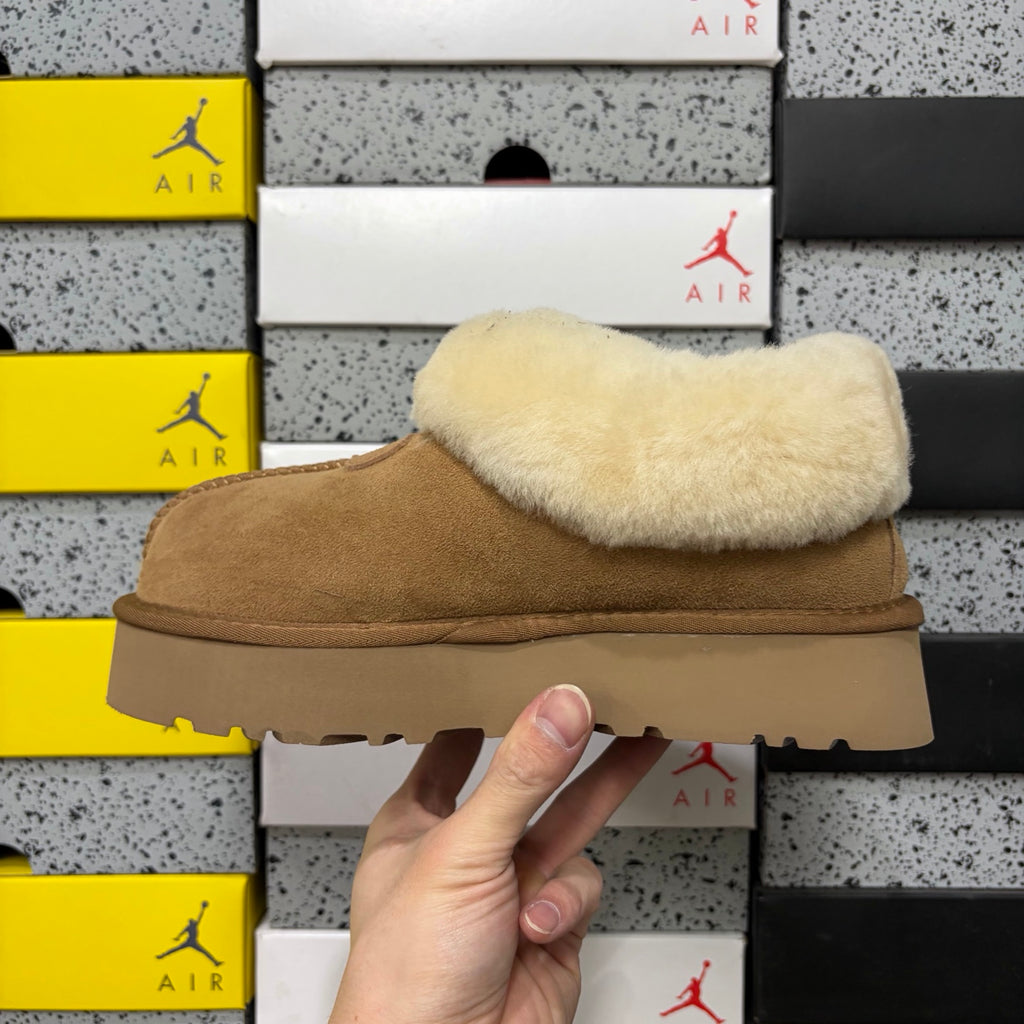 UGG Plush-Collar Slip-On Shoes in Chestnut – Style 4810-3